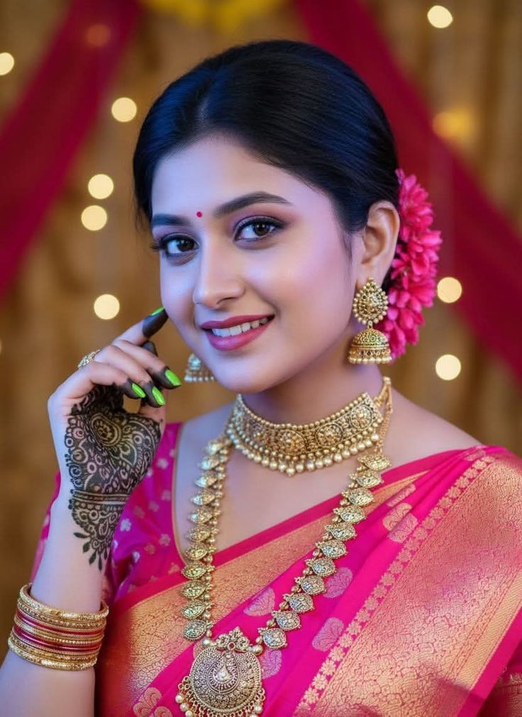 Golden Elegance Ruby Radiance Harams